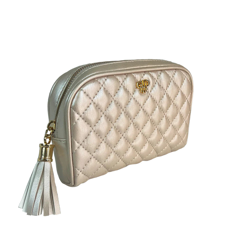 Classic Small Makeup Case | Pearl Quilted