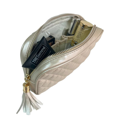Classic Small Makeup Case | Pearl Quilted