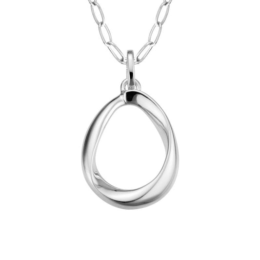 Twist Teardrop Necklace 16-18"