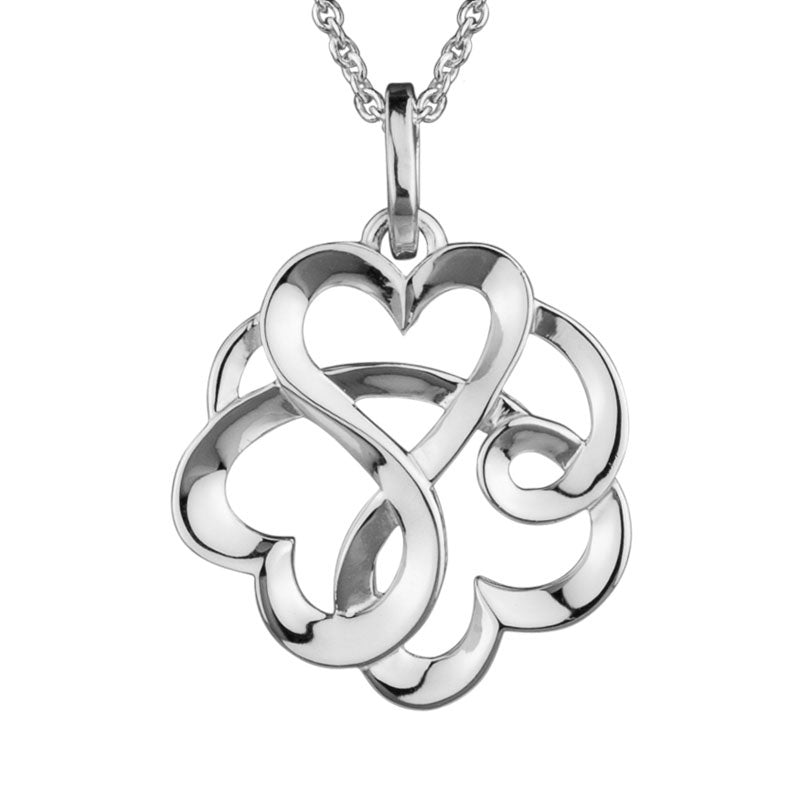 Entwined Hearts Necklace 16-18"