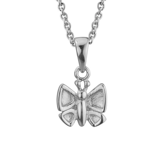 Kids 8mm Butterfly Pendant Necklace 14-15"