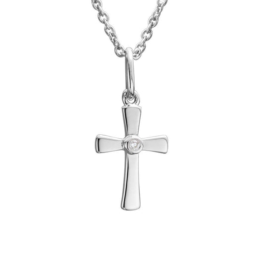Cross Necklace Diamond 14-15"