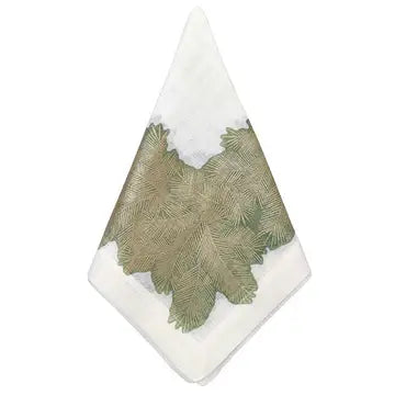 Bodrum Spruce Metallic Linen Napkins Set of 4 | 22in Forest