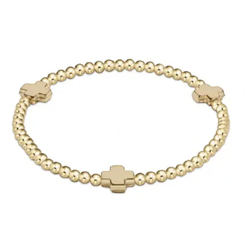 eNewton Extends Signature Cross 3mm Bead Bracelet