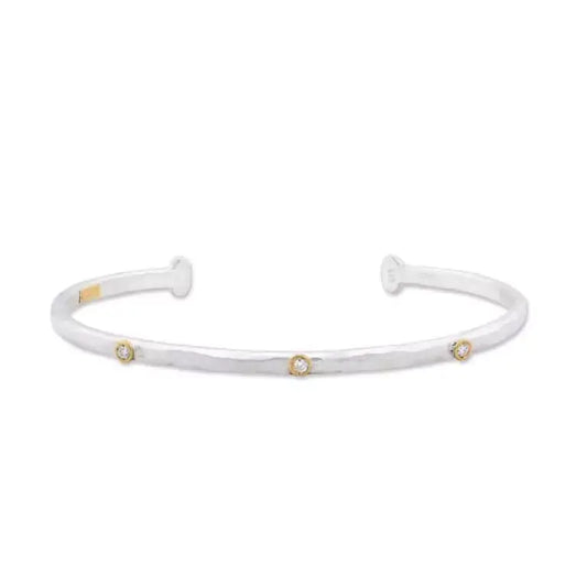 Baby Stockholm 24k Gold + Sterling Oval Open Bracelet