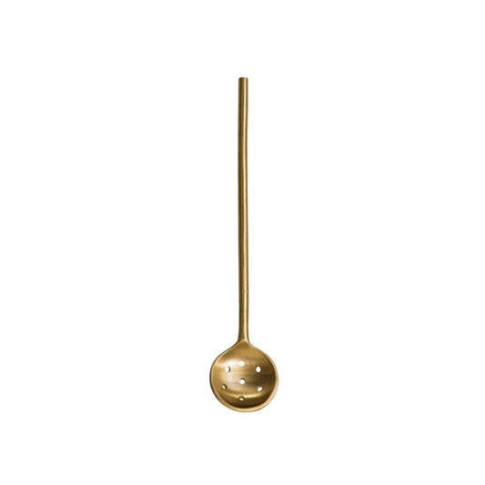 Olive Stainless Steel Spoon | Antique Brass Finish 8in