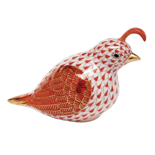 Herend California Quail | 3.5in Rust
