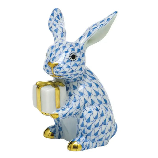 Herend Celebration Bunny | 3in Blue