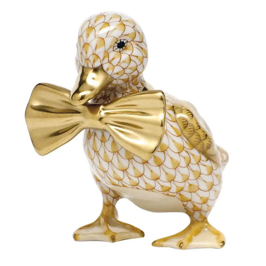 Herend Dashing Duckling | 3in Butterscotch
