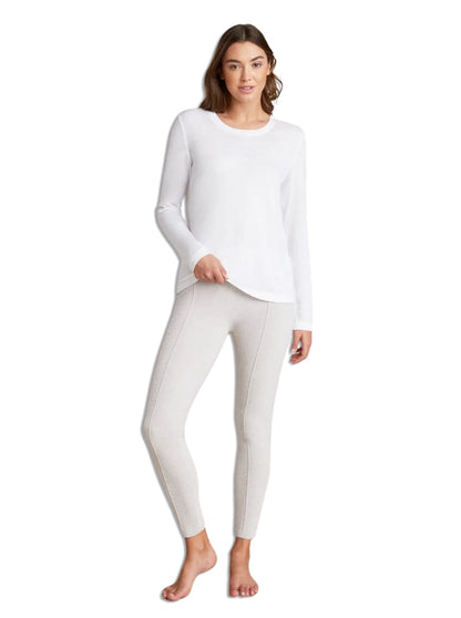 Barefoot Dreams Long Sleeve Burnout White