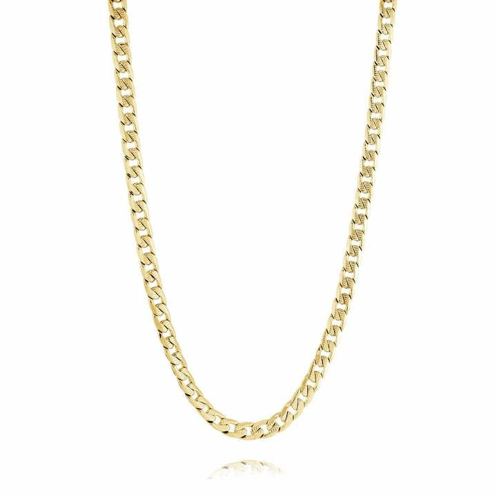 Gold 5mm Curb Chain 22"