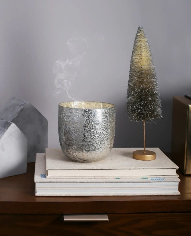T North Sky Luxe Sanded Mercury Glass Candle
