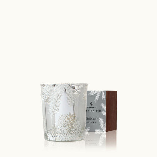 Frasier Fir Silver Statement Boxed Votive Candle | 2oz