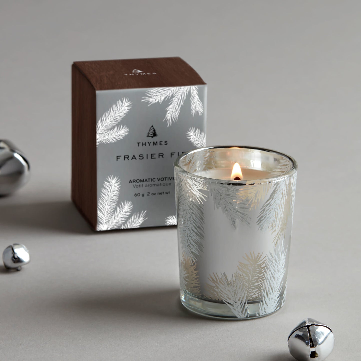 Frasier Fir Silver Statement Boxed Votive Candle | 2oz