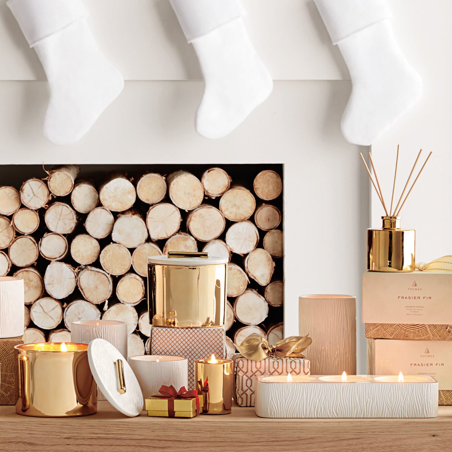 Frasier Fir Reed Diffuser | Gilded Gold Petite