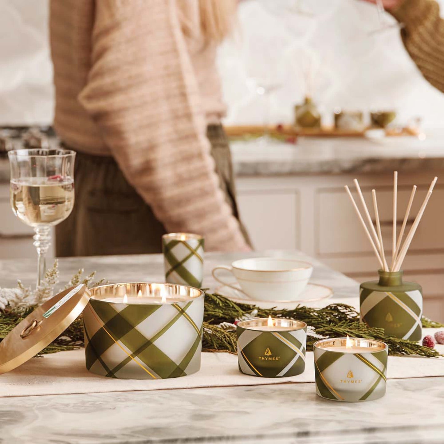 Frasier Fir Diffuser | Frosted Plaid Petite