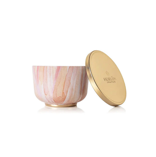 Heirlum Pumpkin Poured Candle Tin, Gold Lid