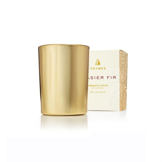 Frasier Fir Gold Gilded Boxed Votive Candle | 2oz