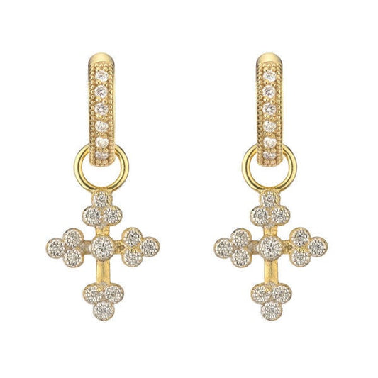 Tiny Provence Cross Earring Charms