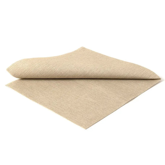 Deluxe Linen Feel Dinner Napkins | 25ct Taupe