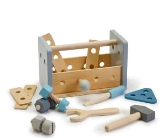 Wood Toy Toolbox & Bench 2 in 1