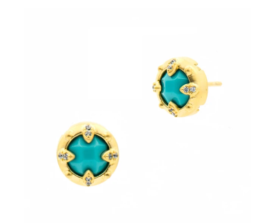 Fleur Bloom Empire Turquoise Stud Earring