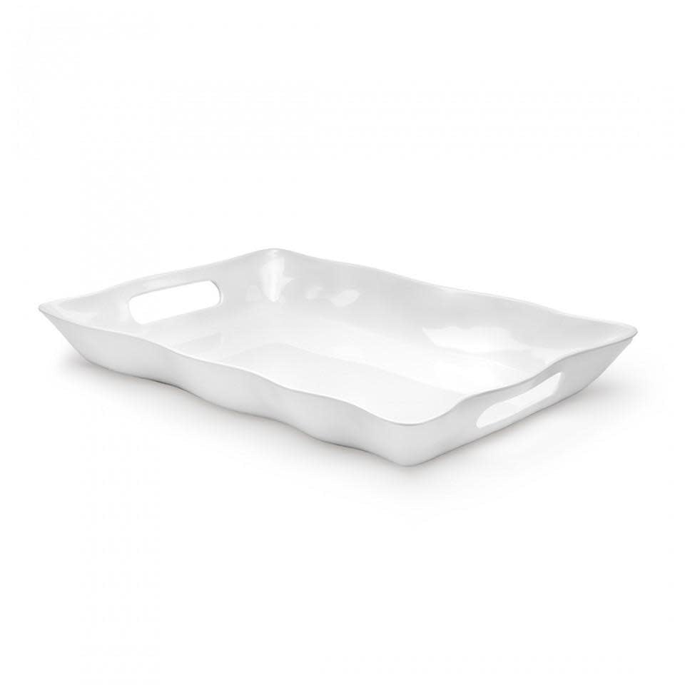 Ruffle Rectangle Tray Small, 18"x12"