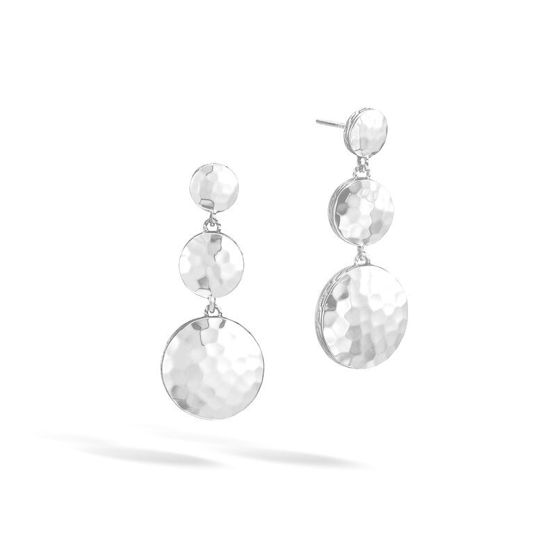 Dot Triple Drop Linear Earrings