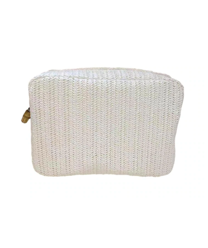 Big Glam Cosmetic Bag | Straw White