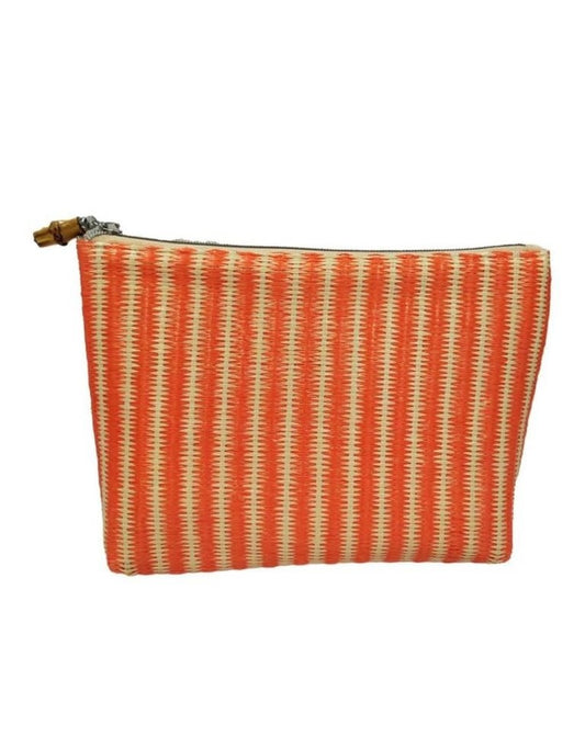 Straw Clutch | Tiki Straw Orange