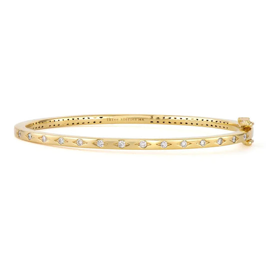 Diamond Love Bangle Bracelet | .36c GSI 14k