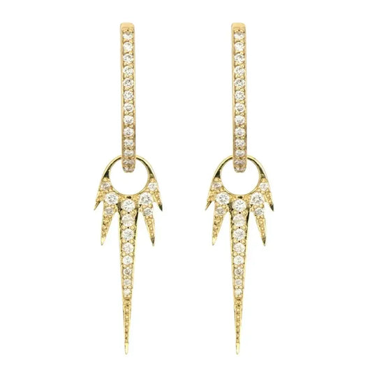 SINGLE | Elongated Starburst Earring Charm | .11c 14k