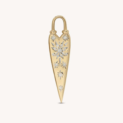 Single Love Explosion Heart Charm