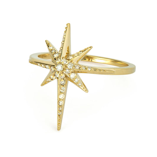 Shooting Star Diamond Pave Ring | S7 14k