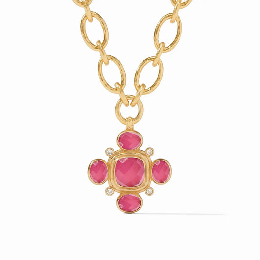 Tudor Statement Necklace | Iridescent Raspberry
