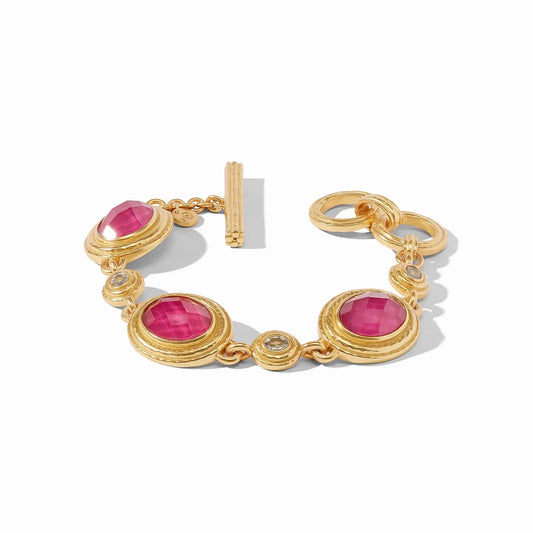 Tudor Stone Bracelet-Iridescent Raspberry-OS