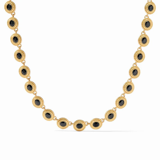 Tudor Tennis Necklace | Obsidian Black