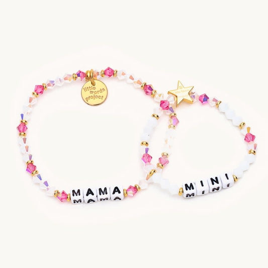 Mama & Me Bracelet Pink Crystal Mama + Mini