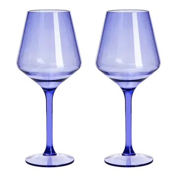 Acrylic Stemmed Wine Glass | Purple 15oz