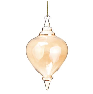 Amber Finial Ornament 6.5"