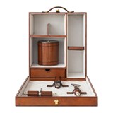 Leather Travel Trunk Bar 5 Piece Set | 12x14in
