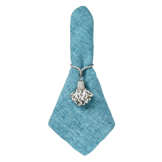 Linen Napkins Set of 4 | Solid Turquoise 20x20in