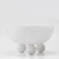 Resinware Handcrafted High Polish Medium Bowl |9x5.5in Snow