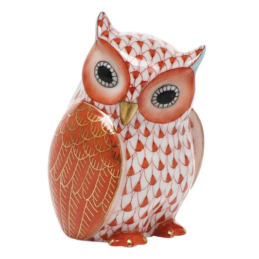 Herend Mother Owl | 2.75in Rust