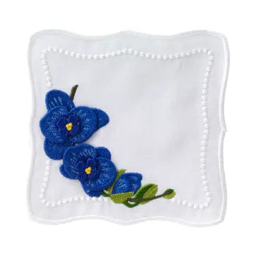 Bodrum Violeta Cocktail Napkins Set of 4 | 6in Indigo