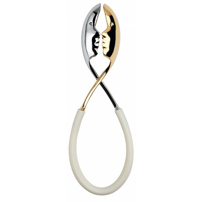 Italian Kiss Me Salad Tong | Silver + Gold