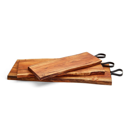 Wood Serving Board with Iron Handle