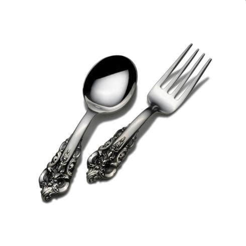 Sterling Silver Baby Fork + Spoon Set | Grande Baroque