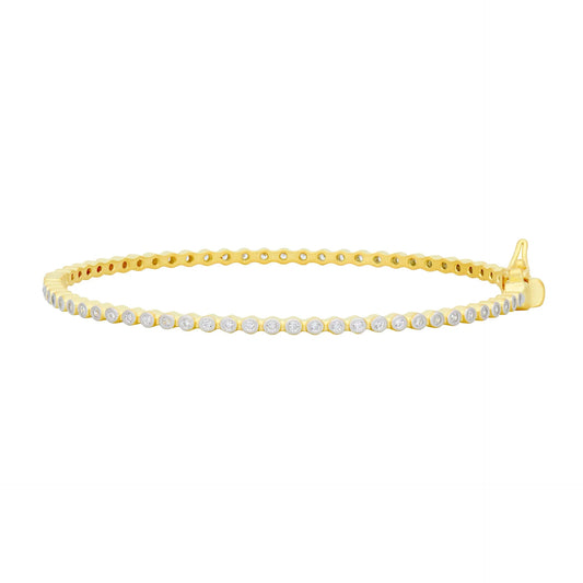 Signature Bezel Pavé Hinge Bangle