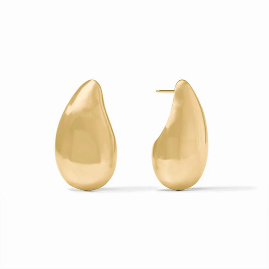 Wave Gold Earrings | 1.2in